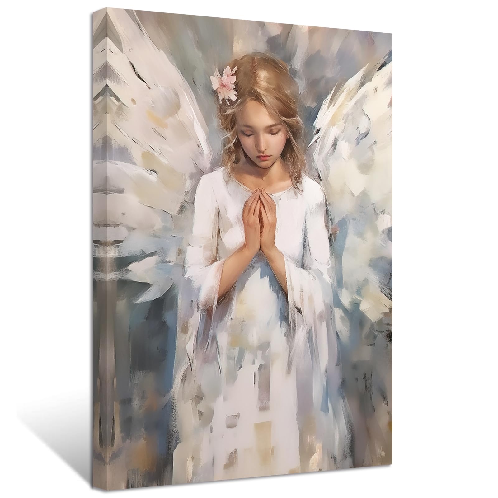 Amazon.co.jp: ZXHYWYM エンジェルキャンバス ウォールアート 天使の翼